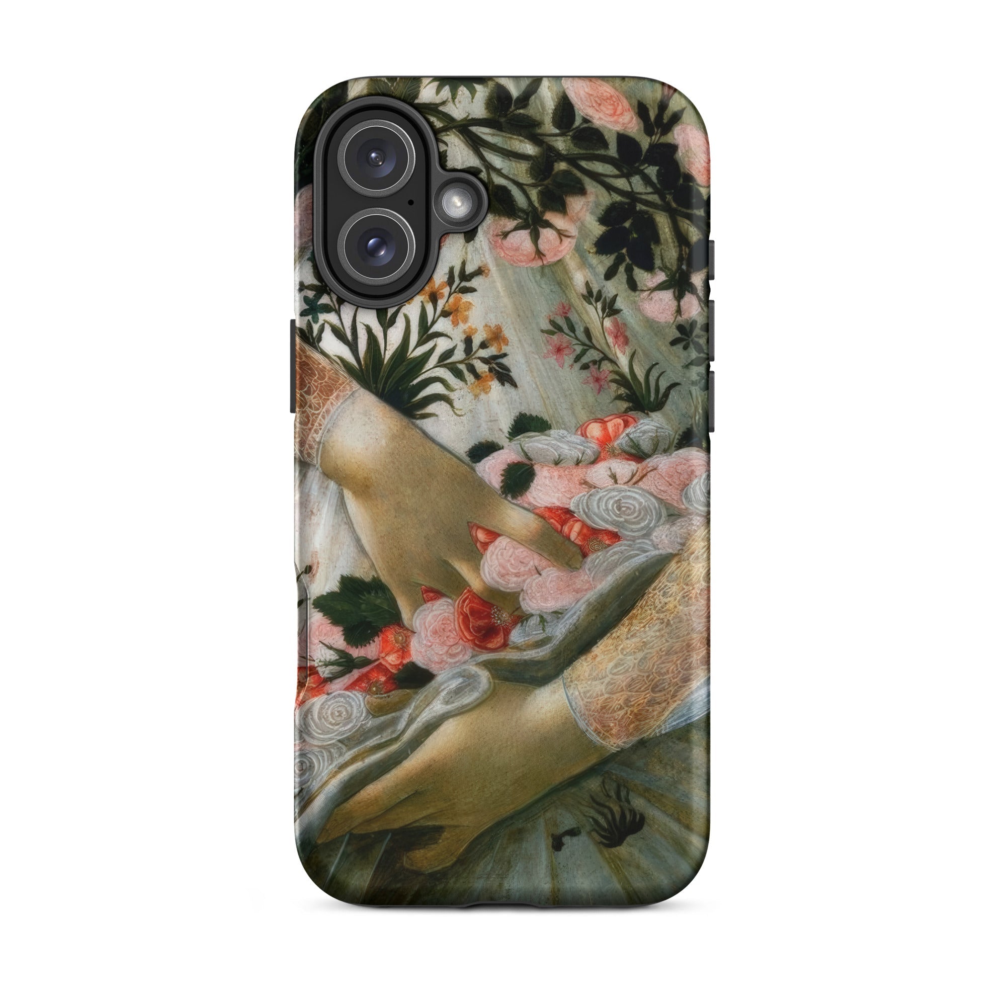 La Primavera Sandro Botticelli Iphone Case, 16 Plus / Matte, Floral Art Phone Case