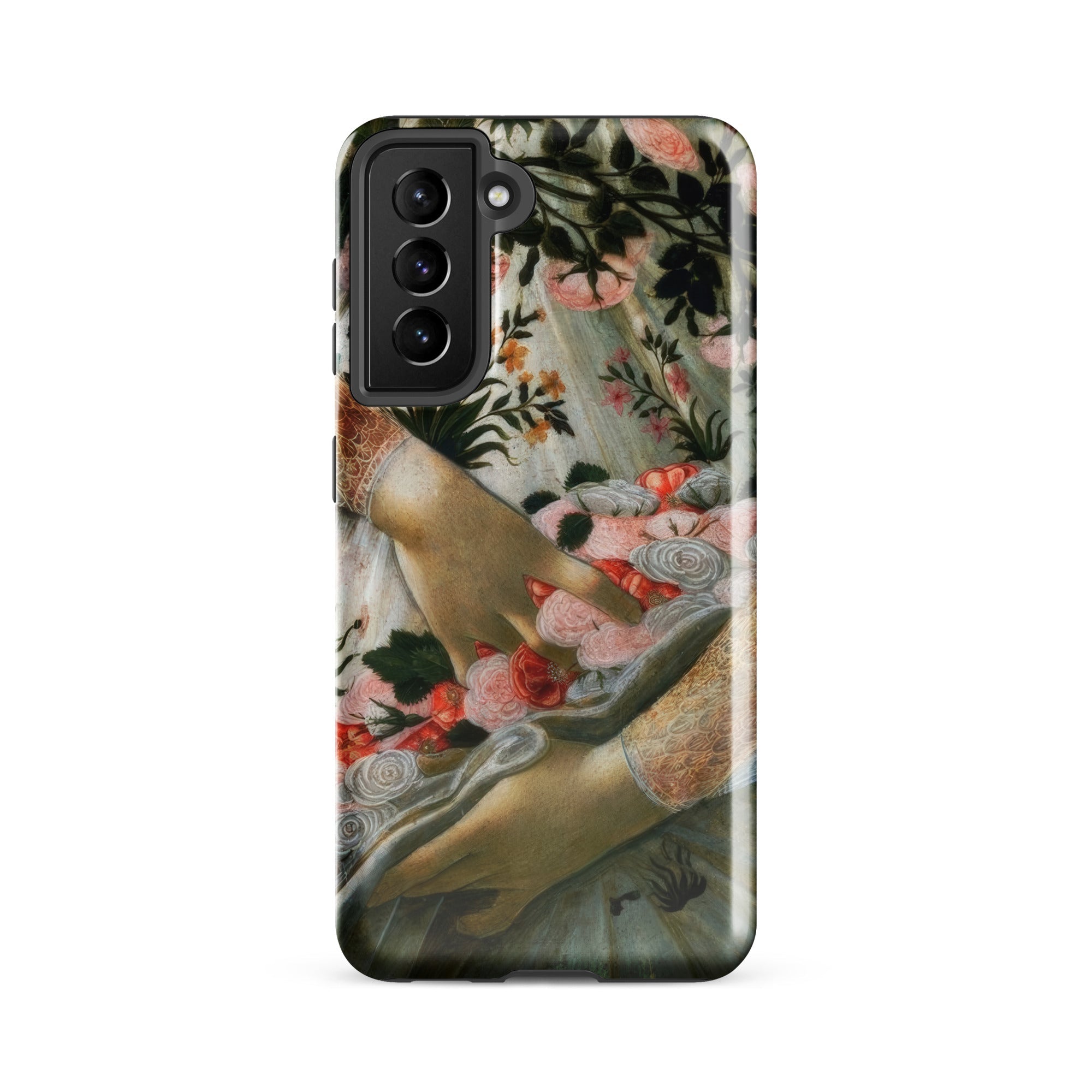 La Primavera Sandro Botticelli Samsung Case, Galaxy S21 Fe / Gloss, Smartphone Case Classical Painting Hands Flowers