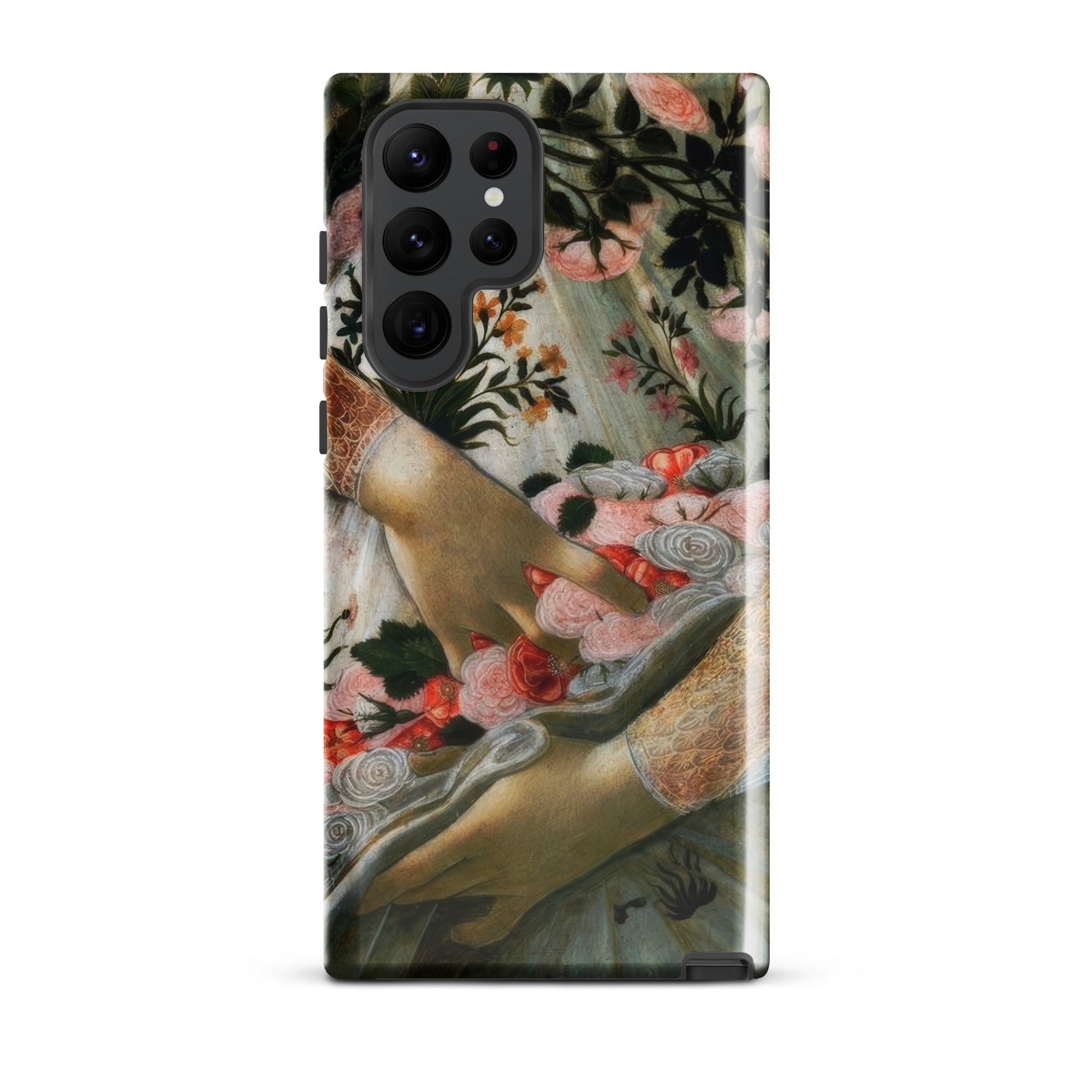 La Primavera Sandro Botticelli Samsung Case, Galaxy S22 Ultra / Gloss, Phone Case Classical Painting Hands Flowers