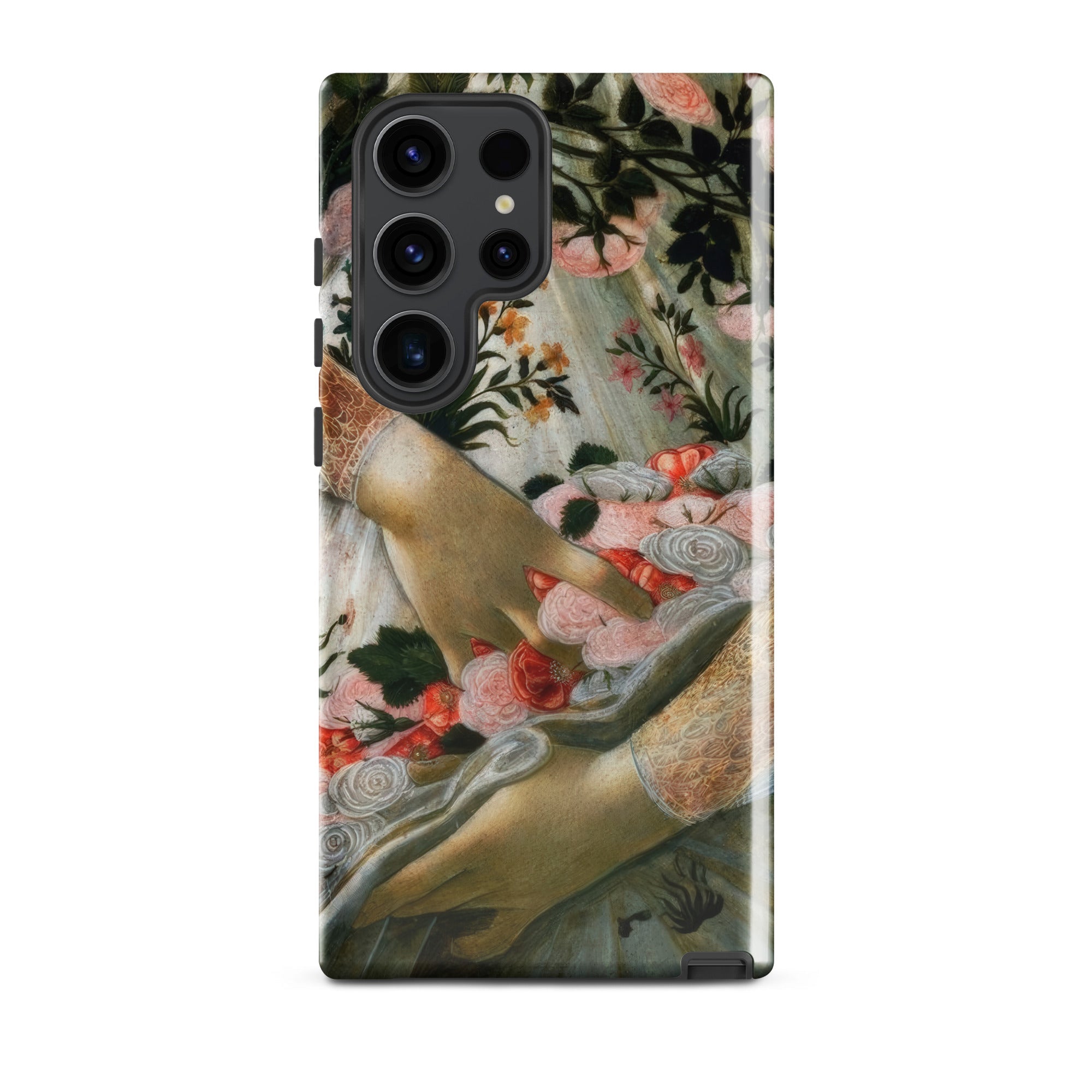 La Primavera Sandro Botticelli Samsung Case, Galaxy S23 Ultra / Gloss, Smartphone Case Renaissance Style Painting Hands Flowers