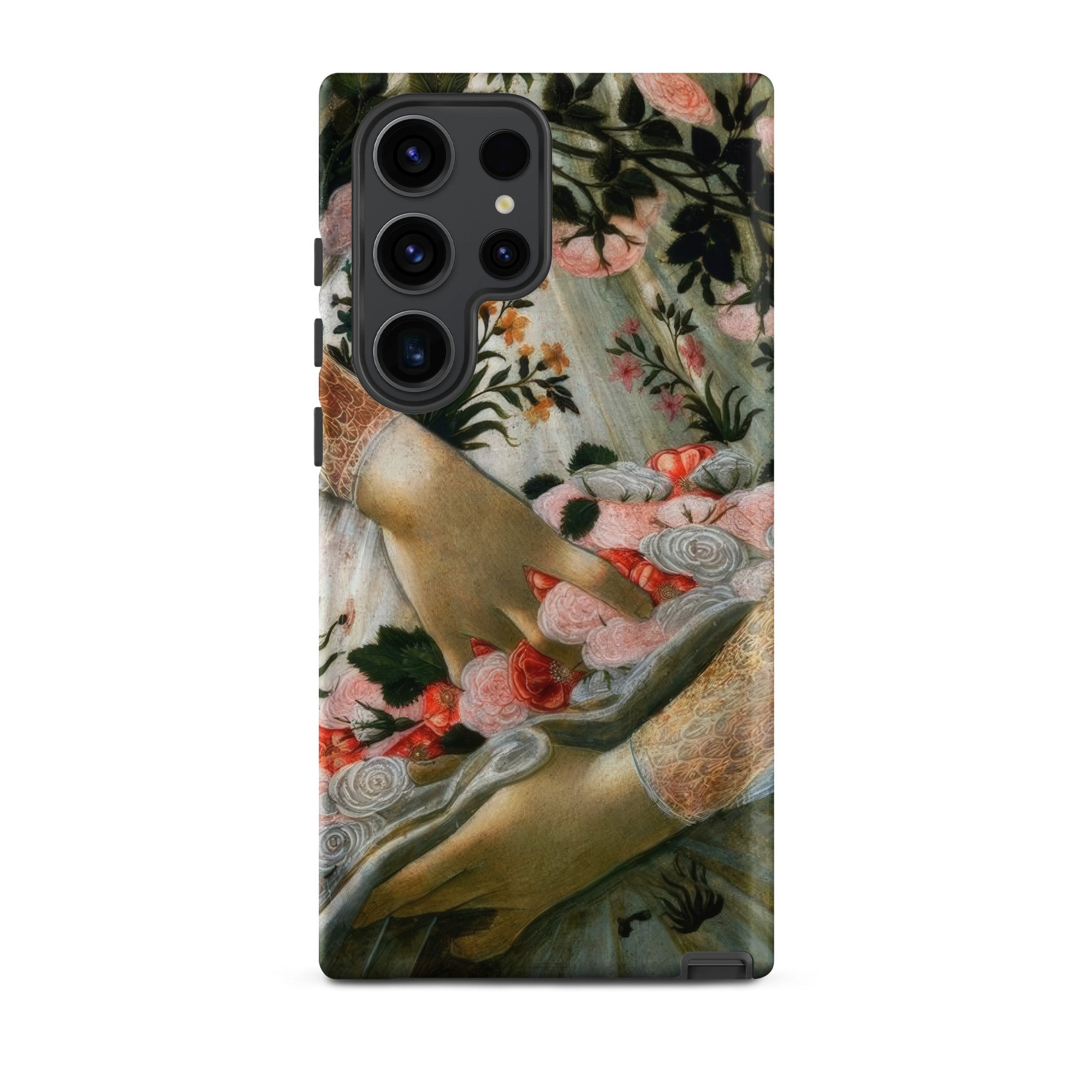 La Primavera Sandro Botticelli Samsung Case, Galaxy S23 Ultra / Matte, Smartphone Case Classical Painting Hands Flowers