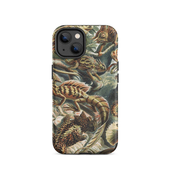 Lacertilia - Ernst Haeckel Lizard Taxonomy Iphone Case, 14 / Matte, Chameleon-patterned Phone Case