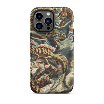 Lacertilia - Ernst Haeckel Lizard Taxonomy Iphone Case, 14 Pro Max / Matte, Lizard-patterned Phone Case