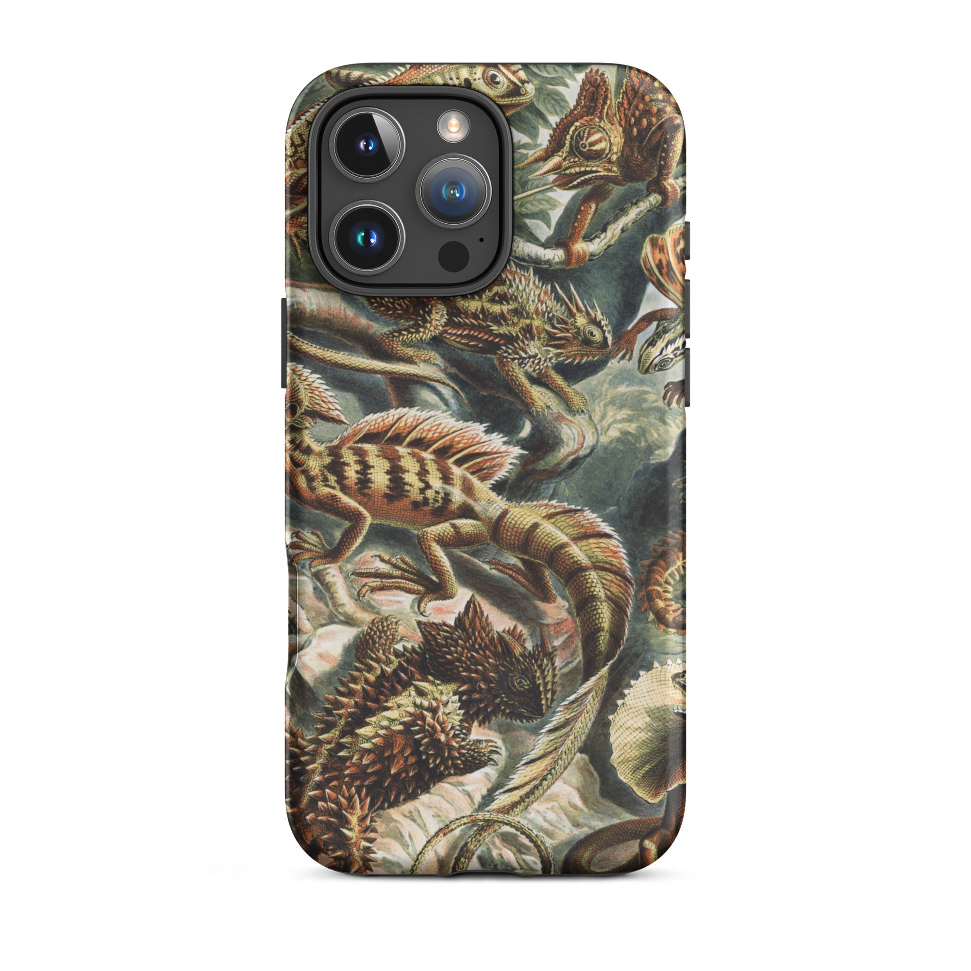 Lacertilia - Ernst Haeckel Lizard Taxonomy Iphone Case, 16 Pro Max / Matte, Lizard-patterned Phone Case