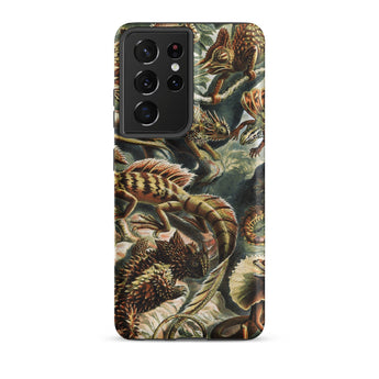 Lacertilia - Ernst Haeckel Lizard Taxonomy Phone Case, Samsung Galaxy S21 Ultra / Matte, Mobile Cases, Toby Leon