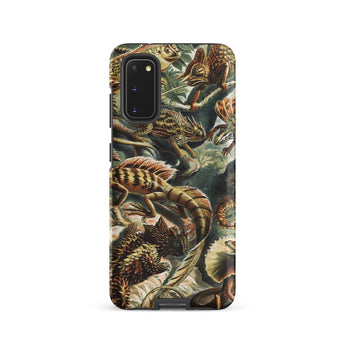 Lacertilia - Ernst Haeckel Lizard Taxonomy Phone Case Samsung Galaxy S20 / Matte Phone Case Detailed Illustration Chameleons Earthy Tones