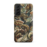 Lacertilia - Ernst Haeckel Lizard Taxonomy Phone Case Samsung Galaxy S21 Plus / Matte Phone Case Detailed Illustration Chameleons Earthy