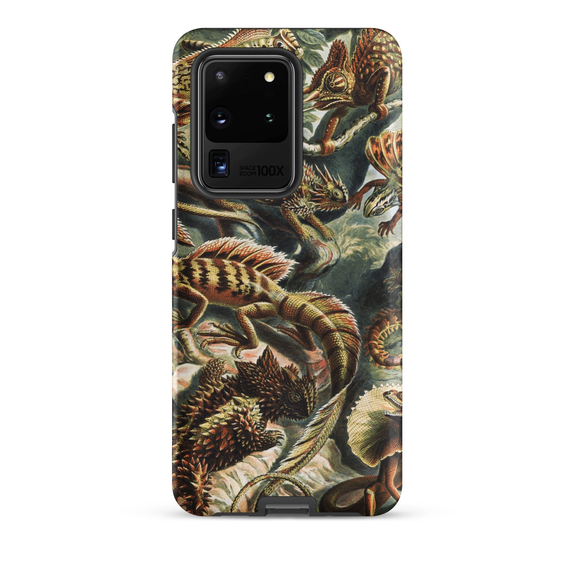 Lacertilia Ernst Haeckel Lizard Taxonomy Samsung Case, Galaxy S20 Ultra / Matte, Samsung Galaxy S20 Ultra Phone Case Detailed Vintage Style