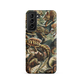Lacertilia - Ernst Haeckel Lizard Taxonomy Samsung Case, Galaxy S21 / Matte, Phone Case Detailed Colorful Illustration Reptiles Primarily