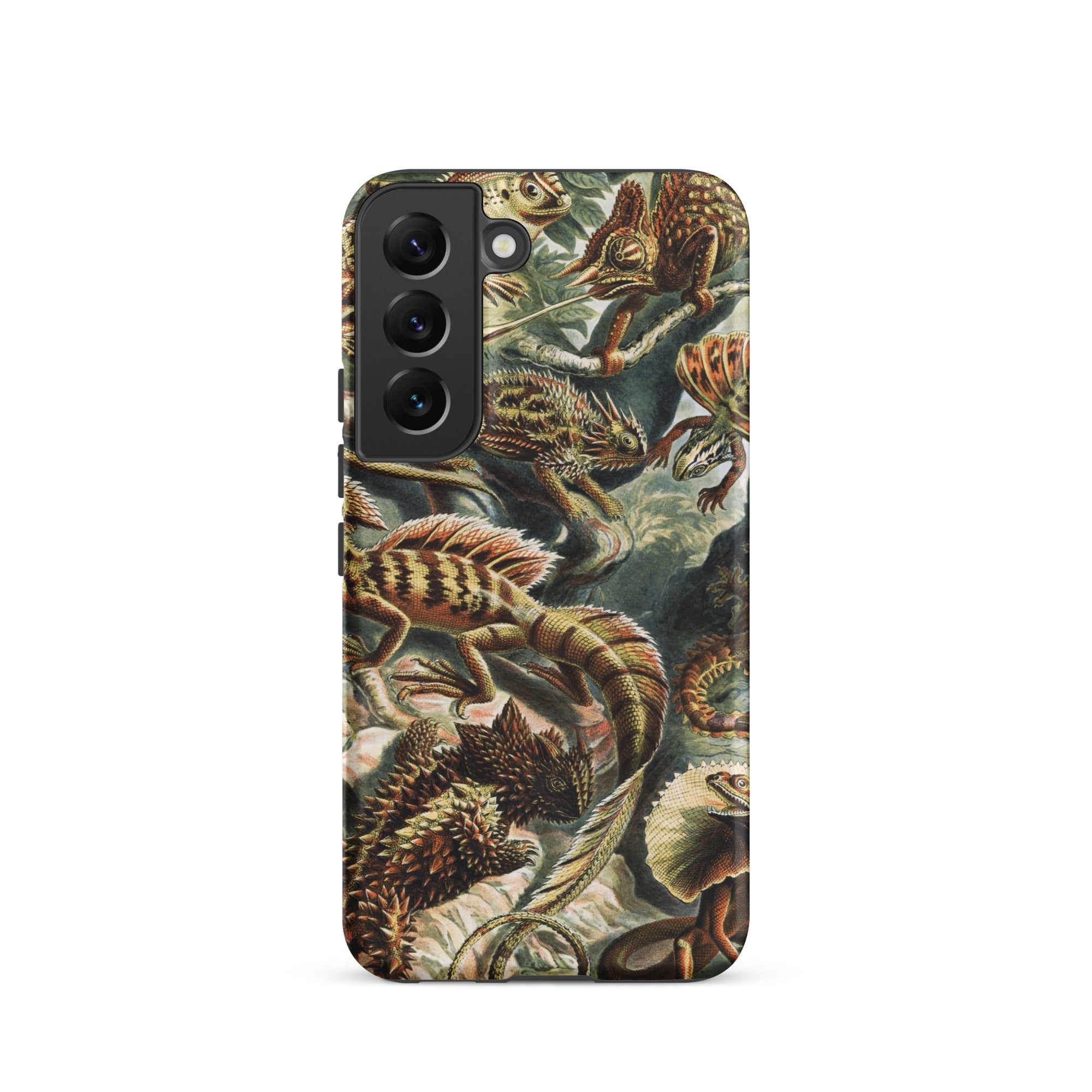 Lacertilia Ernst Haeckel Lizard Taxonomy Samsung Case, Galaxy S22 / Matte, Smartphone Case Adorned Detailed Pattern Reptiles