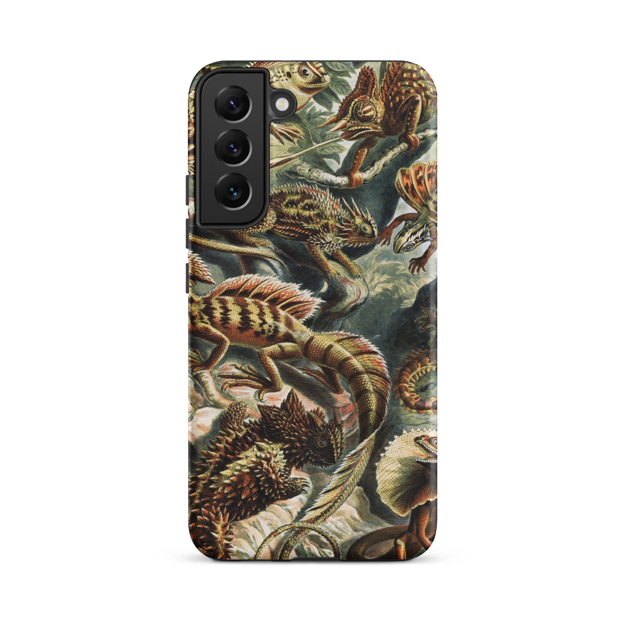 Lacertilia Ernst Haeckel Lizard Taxonomy Samsung Case, Galaxy S22 Plus / Matte, Smartphone Case Detailed Illustration Reptiles