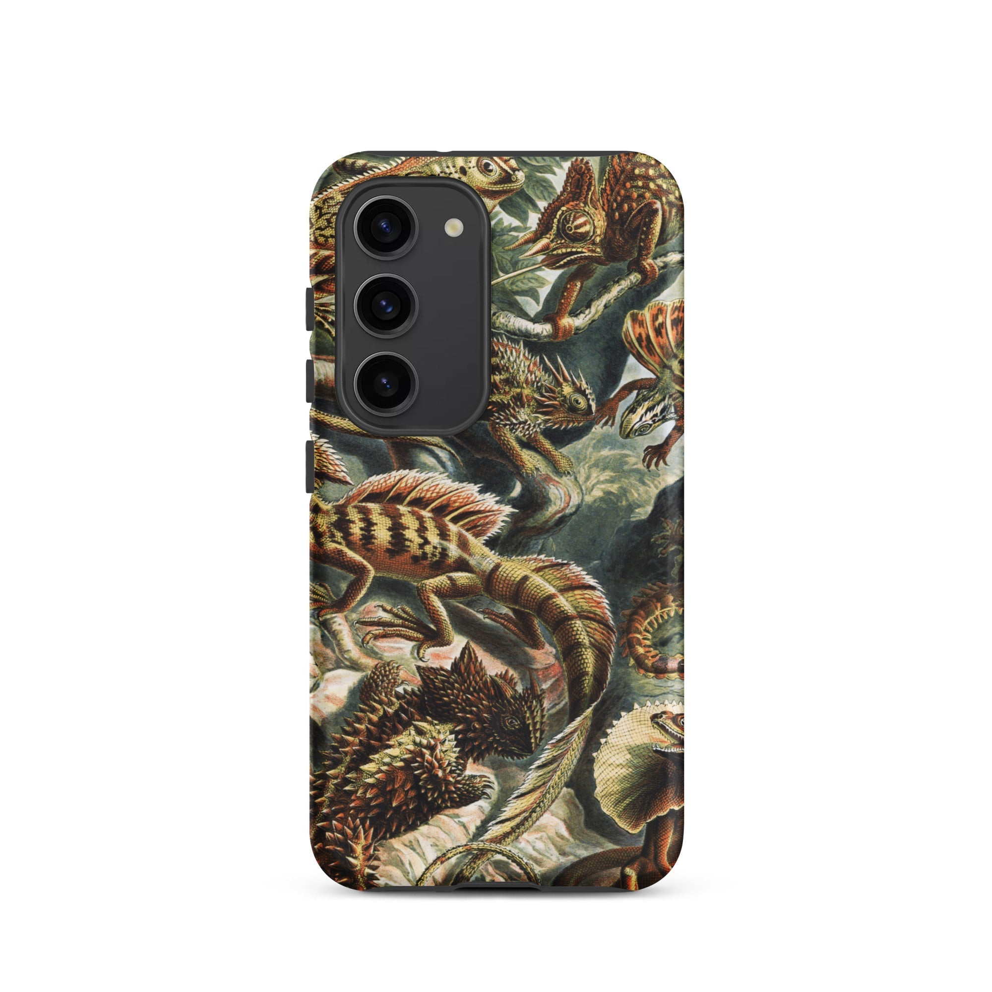 Lacertilia Ernst Haeckel Lizard Taxonomy Samsung Case, Galaxy S23 / Matte, Smartphone Case Detailed Pattern Lizards Chameleons