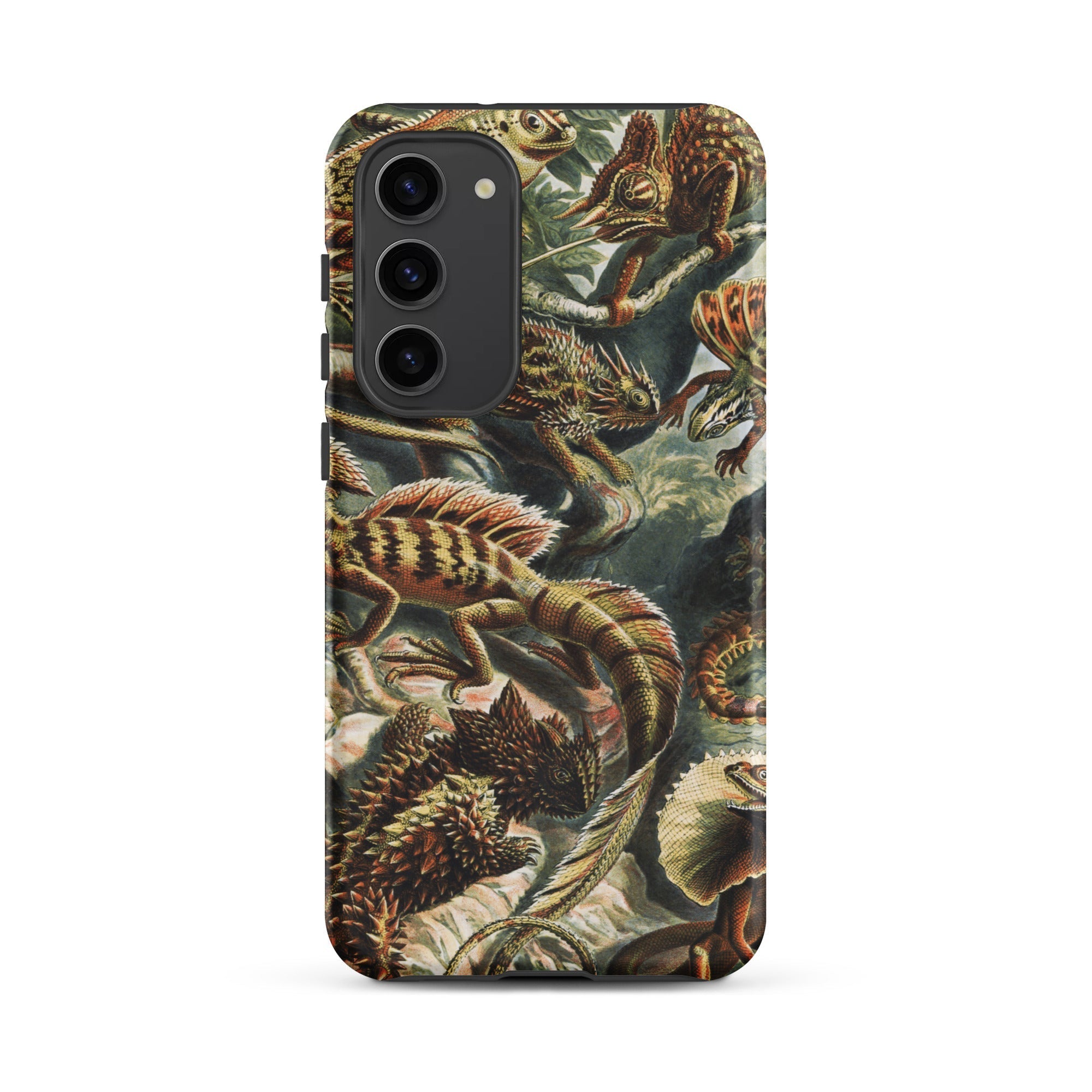 Lacertilia Ernst Haeckel Lizard Taxonomy Samsung Case, Galaxy S23 Plus / Matte, Smartphone Case Intricate Illustration Lizards