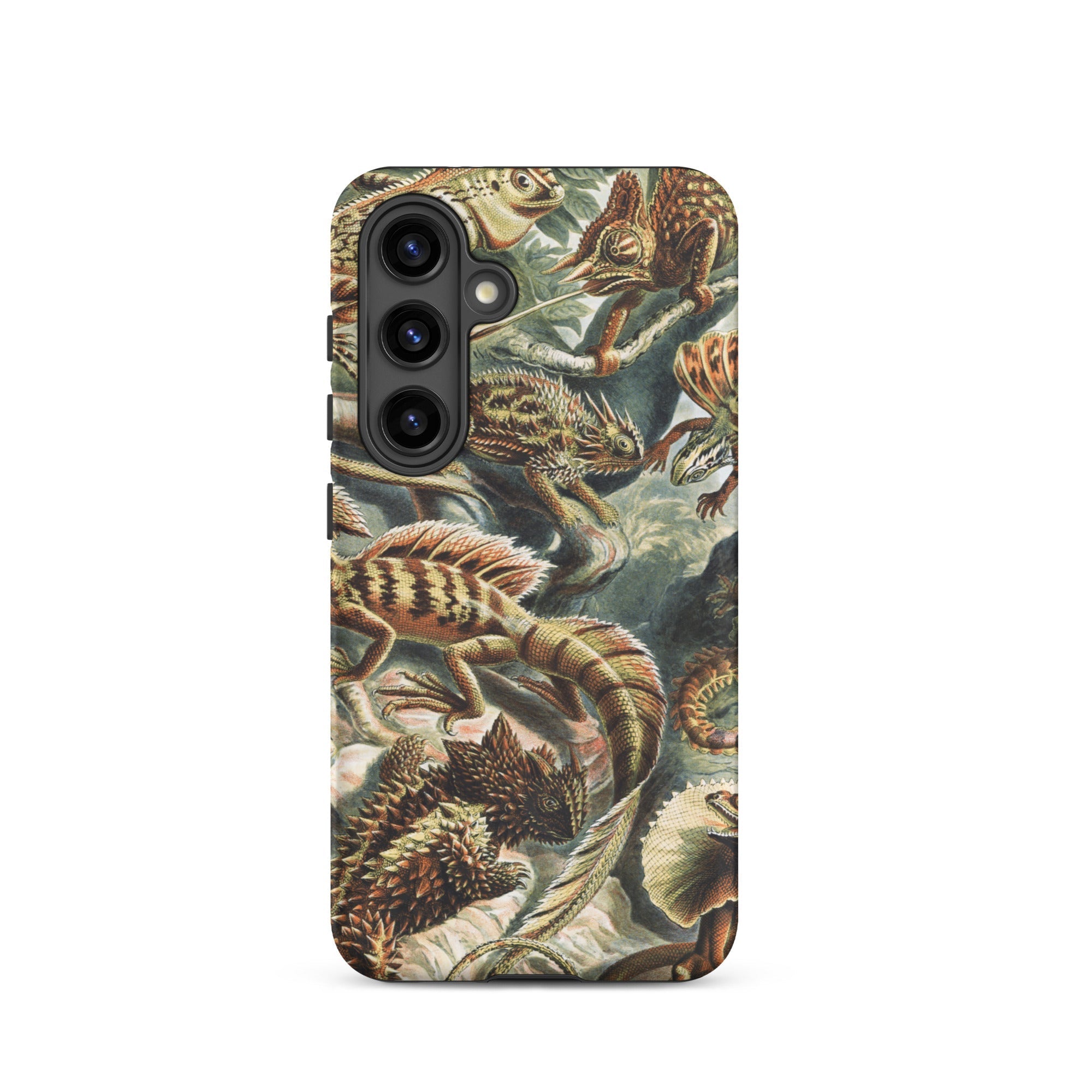Lacertilia Ernst Haeckel Lizard Taxonomy Samsung Case, Galaxy S24 / Matte, Smartphone Case Detailed Vintage Style Illustration Lizards