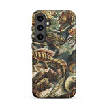 Lacertilia - Ernst Haeckel Lizard Taxonomy Samsung Case, Galaxy S24 Plus / Matte, Black Smartphone Case Detailed Vintage Illustration