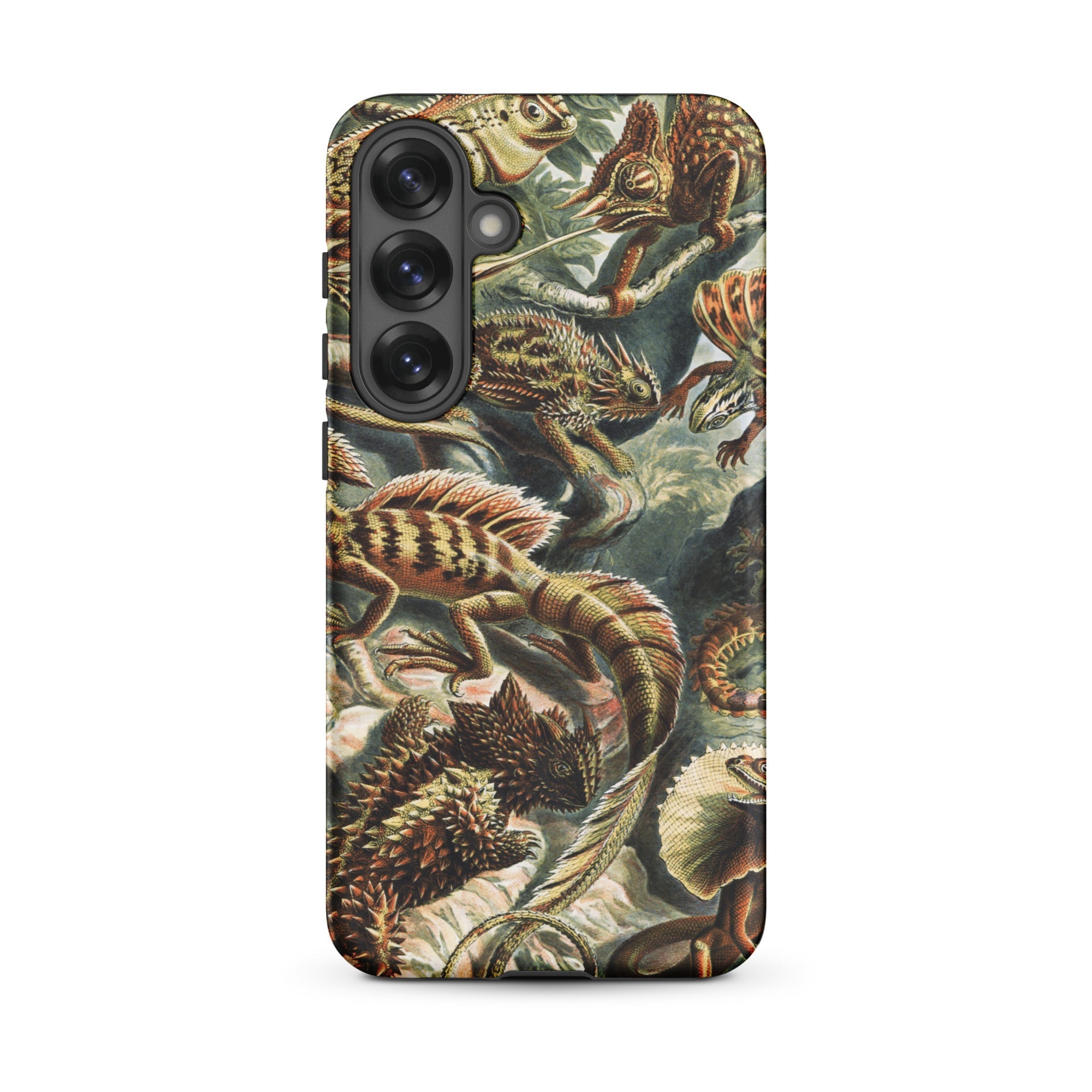Lacertilia Ernst Haeckel Lizard Taxonomy Samsung Case, Galaxy S25 Plus / Matte, Phone Case Detailed Reptilian Pattern