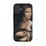 Lady with an Ermine - Leonardo Da Vinci Iphone Case, 16 Plus / Matte, Phone Case Lady Ermine Painting