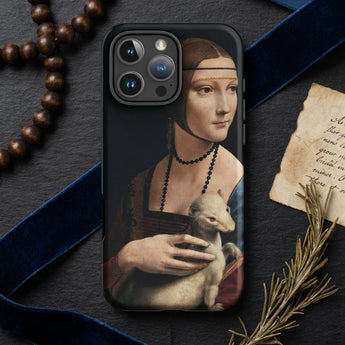 Lady with an Ermine - Leonardo Da Vinci Iphone Case, Mobile Phone Cases, Toby Leon
