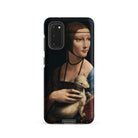Lady with an Ermine Leonardo Da Vinci Samsung Case, Galaxy S20 / Matte, Black Smartphone Case Classic Portrait Painting
