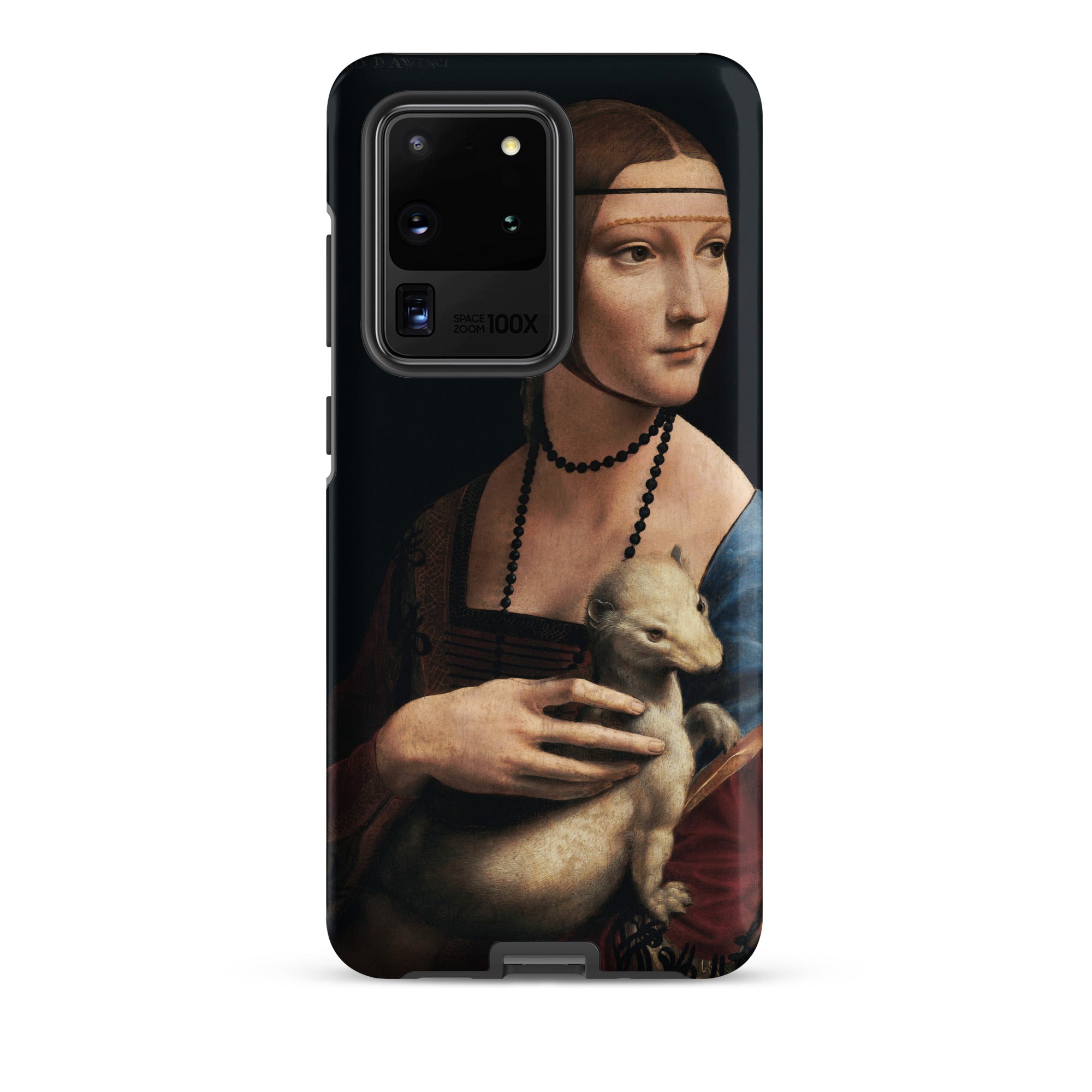 Lady with an Ermine Leonardo Da Vinci Samsung Case, Galaxy S20 Ultra / Matte, Smartphone Case Classical Painting Woman Ermine