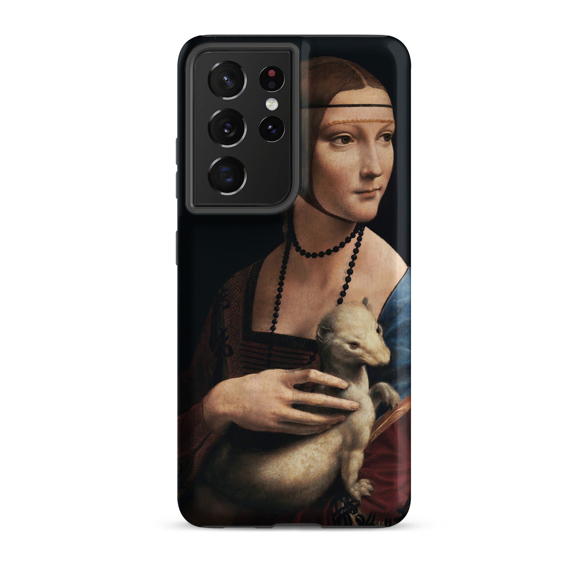 Lady with an Ermine Leonardo Da Vinci Samsung Case, Galaxy S21 Ultra / Matte, Smartphone Case Classic Art Print Lady Ermine’