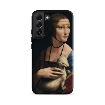 Lady with an Ermine - Leonardo Da Vinci Samsung Case, Galaxy S22 Plus / Matte, Black Smartphone Case Classic Painting Woman Ermine