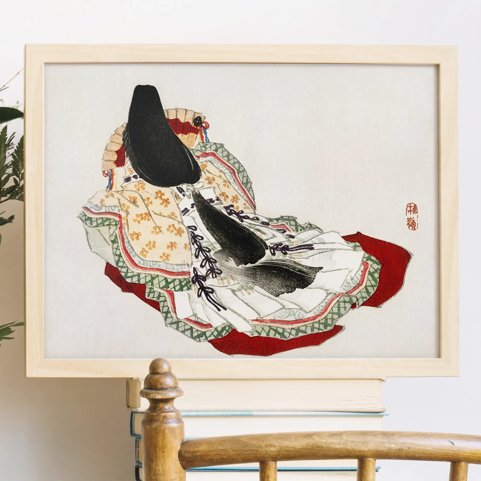 Lady In a Kimono - Kōno Bairei Fine Art Print - Posters Prints & Visual Artwork - Aesthetic Art