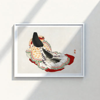 Framed Japanese-style Illustration Traditional Doll Ornate Layered Kimono Kōno Bairei’s Lady, Meiji-era Geisha, Enigmatic Splendor