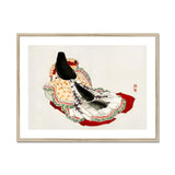 Lady in a Kimono - Kōno Bairei Meiji Geisha Art Print, Traditional Japanese Artwork Noble Figure Ornate Robes