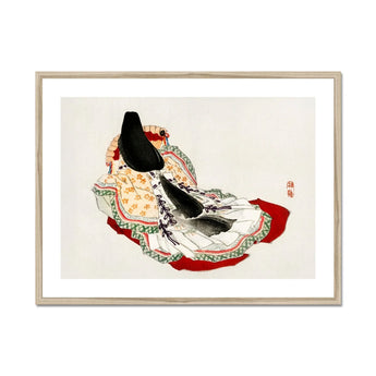 Lady in a Kimono - Kōno Bairei Meiji Geisha Art Print, Traditional Japanese Artwork Noble Figure Ornate Robes