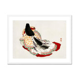Lady in a Kimono - Kōno Bairei Meiji Geisha Art Print, Traditional Japanese Court Lady Ornate Layered Kimono Robes