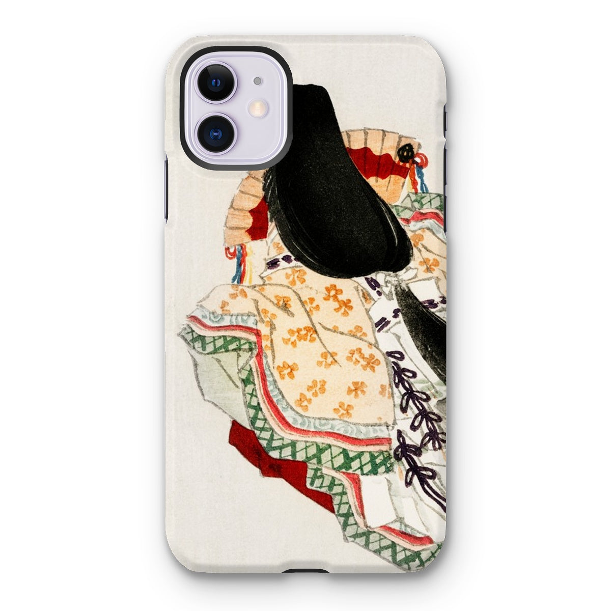 Lady in a Kimono Kōno Bairei Meiji Iphone Case, 11 / Matte, Iphone Case Traditional Japanese Kimono Design