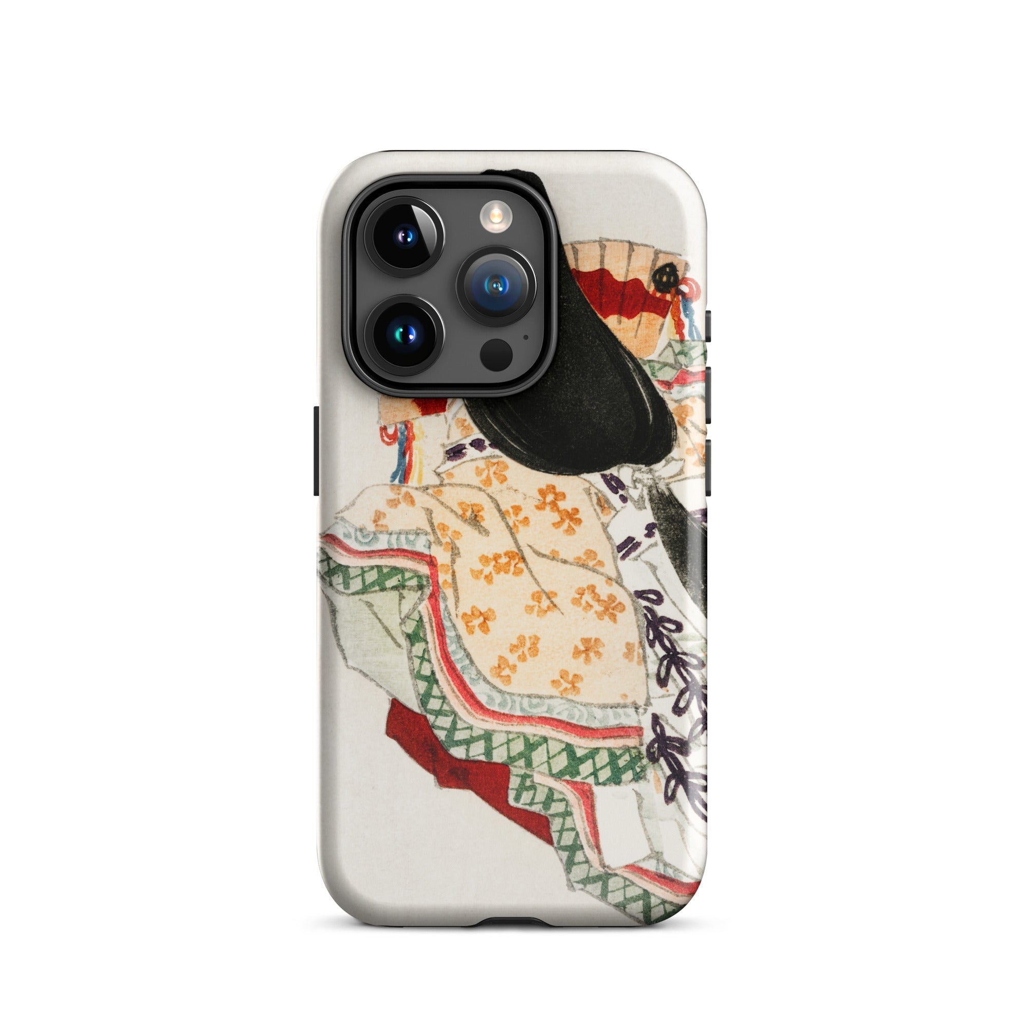 Lady in a Kimono Kōno Bairei Meiji Iphone Case, 15 Pro / Matte, Phone Case Japanese Style Illustration
