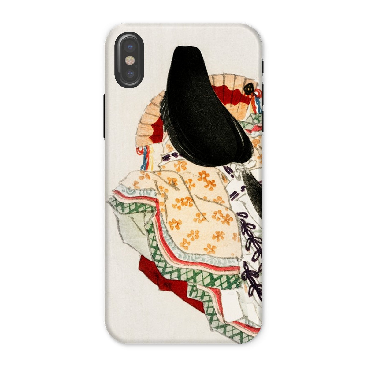 Lady in a Kimono Kōno Bairei Meiji Iphone Case, x / Matte, Phone Case Traditional Japanese Kimono Design Floral Patterns