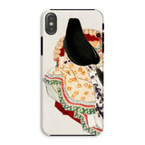 Lady in a Kimono - Kōno Bairei Meiji Iphone Case, Xs / Matte, Phone Case Traditional Japanese Art Design Woman Elaborate