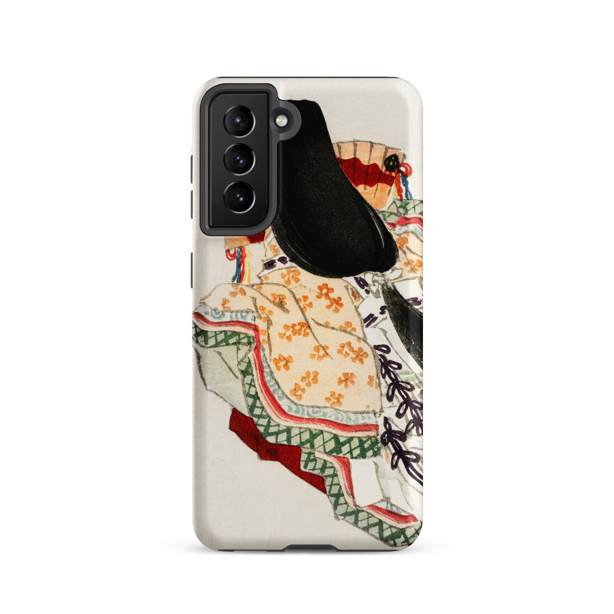 Lady in a Kimono Kōno Bairei Meiji Samsung Case, Galaxy S21 / Matte, Smartphone Case Colorful Illustration Person Traditional Dress