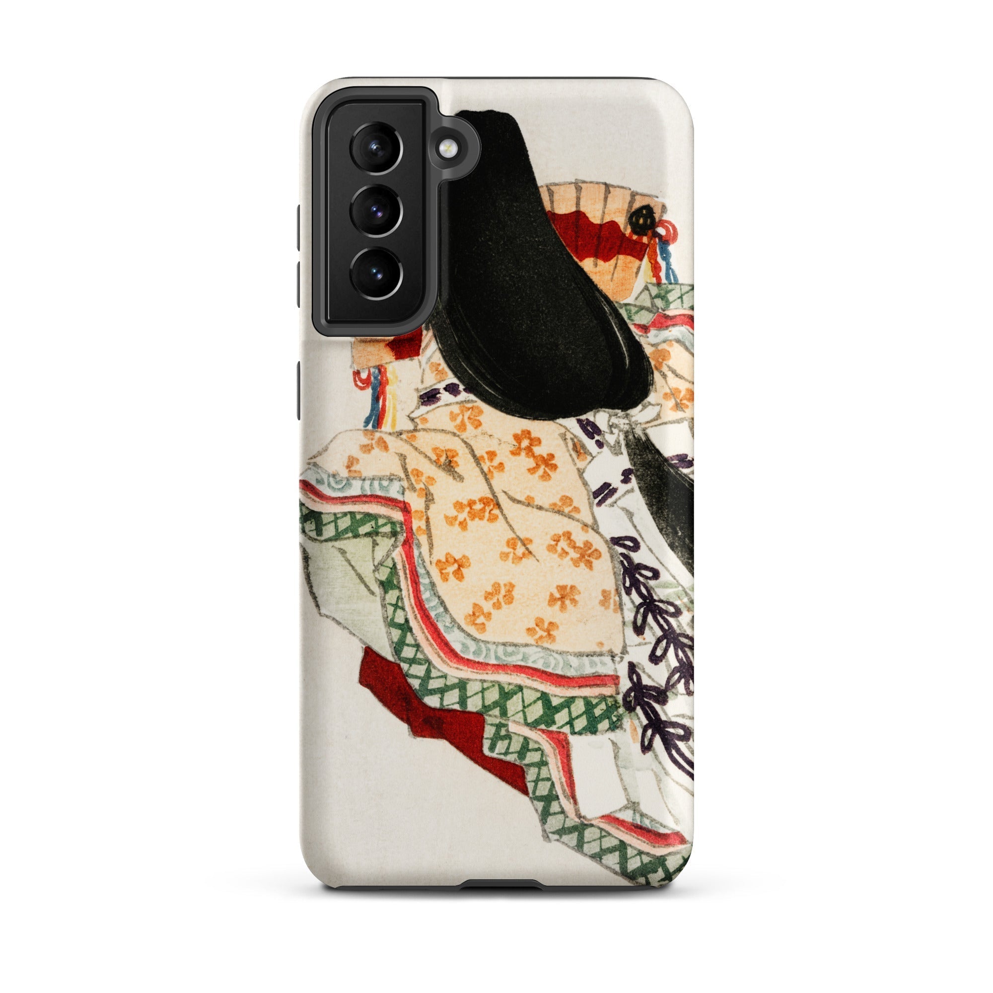 Lady in a Kimono Kōno Bairei Meiji Samsung Case, Galaxy S21 Plus / Matte, Smartphone Case Traditional Japanese Art Print Woman Elaborate