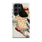 Lady in a Kimono Kōno Bairei Meiji Samsung Case, Galaxy S23 Ultra / Matte, White Smartphone Case Stylized Colorful Illustration
