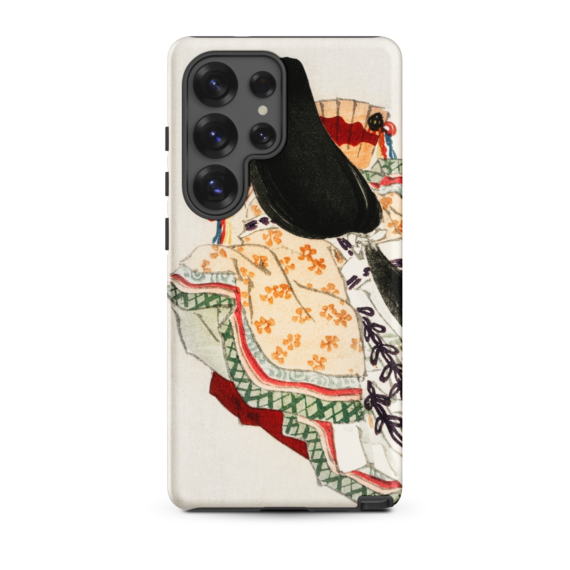 Lady in a Kimono Kōno Bairei Meiji Samsung Case, Galaxy S25 Ultra / Matte, Phone Case Traditional Japanese Art Design Woman Colorful
