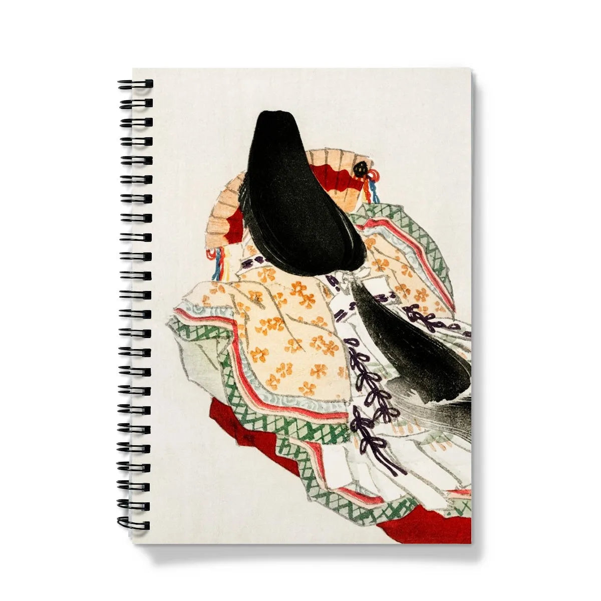 Lady In a Kimono - Kōno Bairei Notebook - A5 / Graph - Notebooks & Notepads - Aesthetic Art