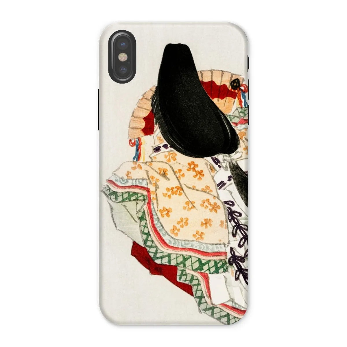 Lady In a Kimono - Meiji Art Phone Case - Kōno Bairei - Iphone x / Matte - Mobile Phone Cases - Aesthetic Art
