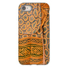 Lady in Waiting - Royal Siam Mural Iphone Case, 8 / Matte, Decorative Phone Case Intricate Orange Green Tribal Pattern