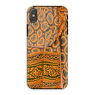 Lady in Waiting - Royal Siam Mural Iphone Case, Xs / Matte, Decorative Phone Case Orange Brown Tribal-inspired Pattern
