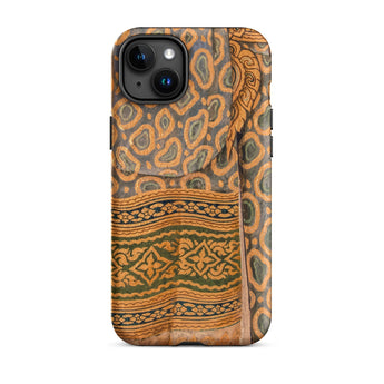 Lady in Waiting - Royal Siam Mural Phone Case Iphone 15 Plus / Matte Patterned Smartphone Case Siamese Court Fashion, Thailand’s Ayutthaya
