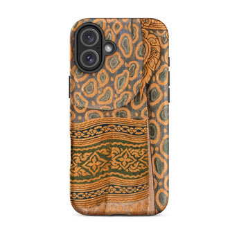 Lady in Waiting - Royal Siam Mural Phone Case Iphone 16 Plus / Matte Patterned Phone Case Siamese Court Fashion, Thailand’s Ayutthaya Era,