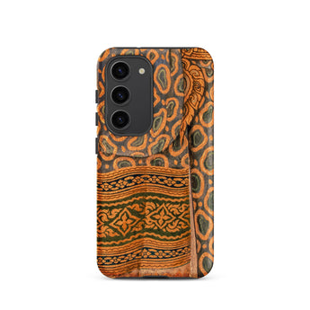 Lady in Waiting - Royal Siam Mural Samsung Case, Galaxy S23 / Matte, Smartphone Case Traditional Patterned Fabric Design
