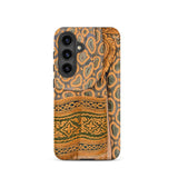 Lady in Waiting - Royal Siam Mural Samsung Case, Galaxy S24 / Matte, Smartphone Case Patterned Fabric Design Abstract Shapes Intricate