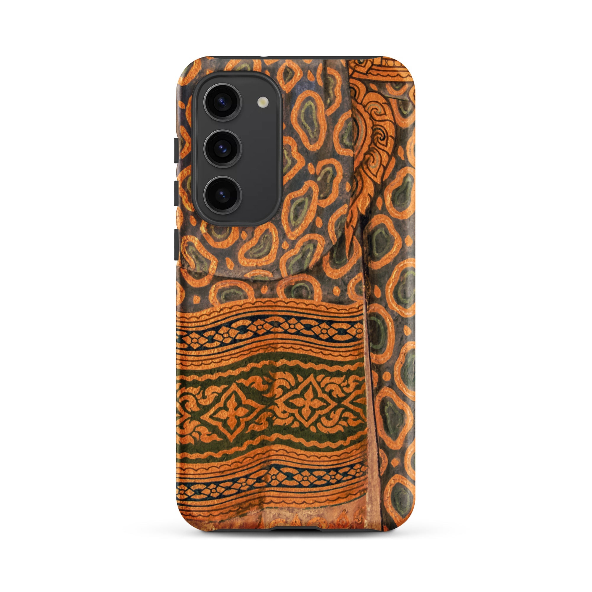 Lady in Waiting Royal Siam Mural Samsung Case, Glossy / Galaxy S23 Plus, Smartphone Case Traditional Patterned Fabric Design