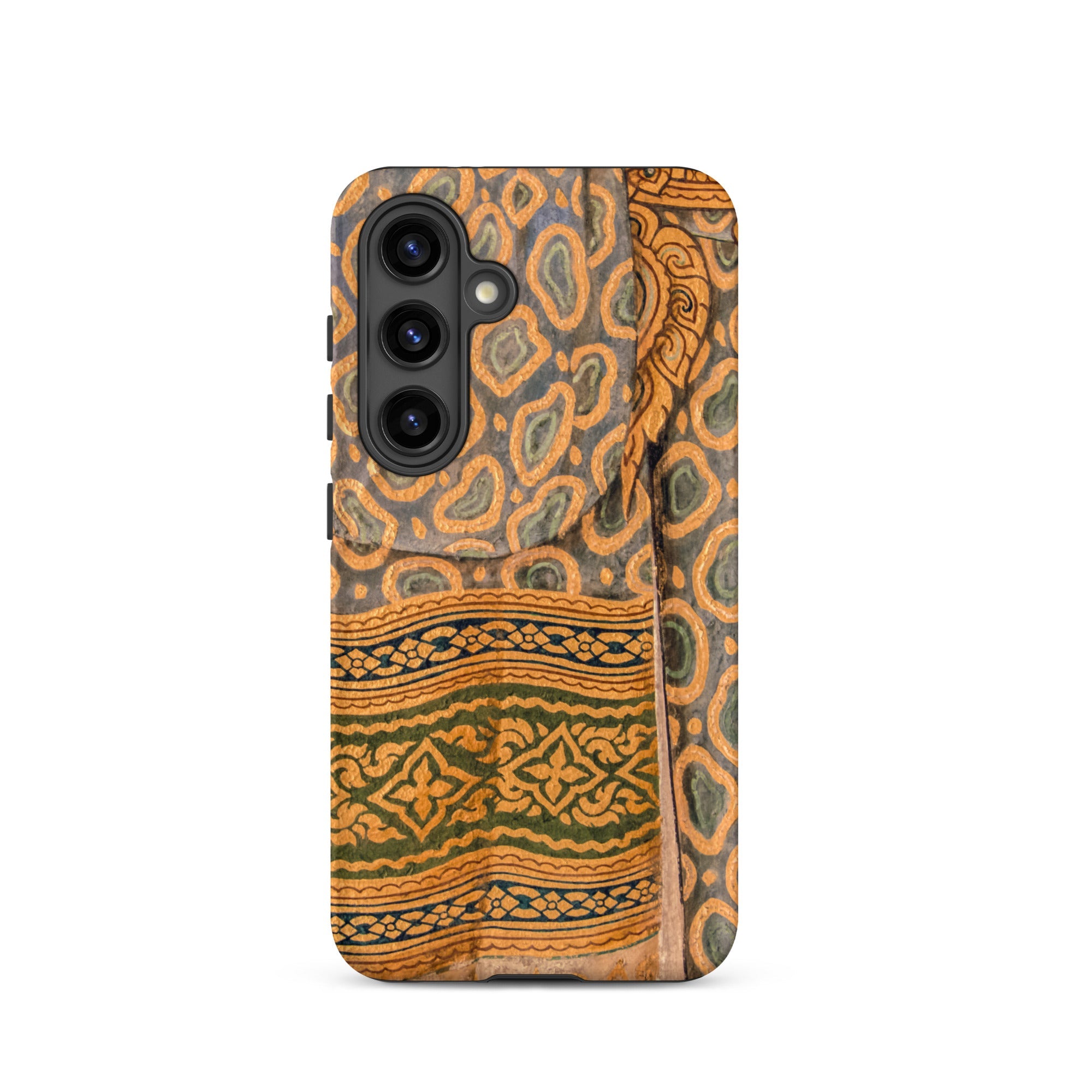 Lady in Waiting Royal Siam Mural Samsung Case, Glossy / Galaxy S24, Smartphone Case Patterned Fabric Design Abstract Shapes Intricate