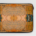 Lady in Waiting - Royal Siam Thai Mural Laptop Sleeve, 13, Ornate Laptop Sleeve Intricate Patterns Shades Orange Gold
